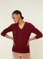 Pull col V en cachemire - Abel 7852 celadon - 94 Vert amande