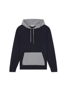 Hooded hoodie with pockets in wool and Fil lumière - Flavien