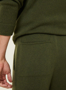 Pantalon avec poches en laine et cachemire - Fabri