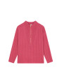 Pull col montant zippé en cachemire et laine recyclés - Lodric 7883 romance - 26 Rose foncé