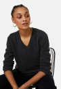 Pull col V en cachemire - Abel 7852 celadon - 94 Vert amande