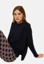 Pull ample col rond en laine mérinos - Guerande 7850 foret - 83 Kaki