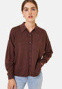 Veste boutonnée col polo en laine mérinos - Gabriella