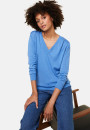 Pull col V en laine mérinos - Arya 7882 prune - 18 Violet foncé