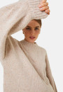Pull ras de cou chiné en laine mélangée - Laetitia