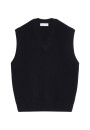Pull col V sans manches en laine mérinos - Felipe