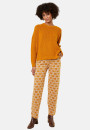 Pantalon à motifs en laine mérinos - Gill 7905 camel/soleil/ecru - 15 Orange