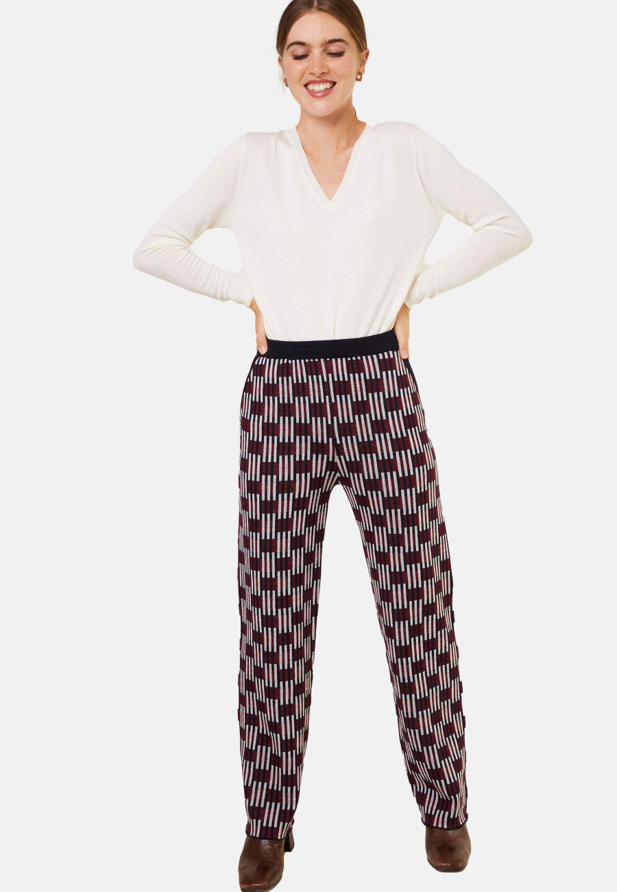 Merino wool patterned pants - Gill