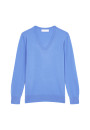 Pull col V en cachemire - Abel 7852 celadon - 94 Vert amande