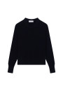 Pull col rond manches mitaines en laine et cachemire - Gemma 7811 volute - 09 Gris moyen