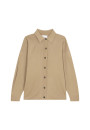 Veste boutonnée col polo en laine mérinos - Gabriella 7820 camel - 88 Camel