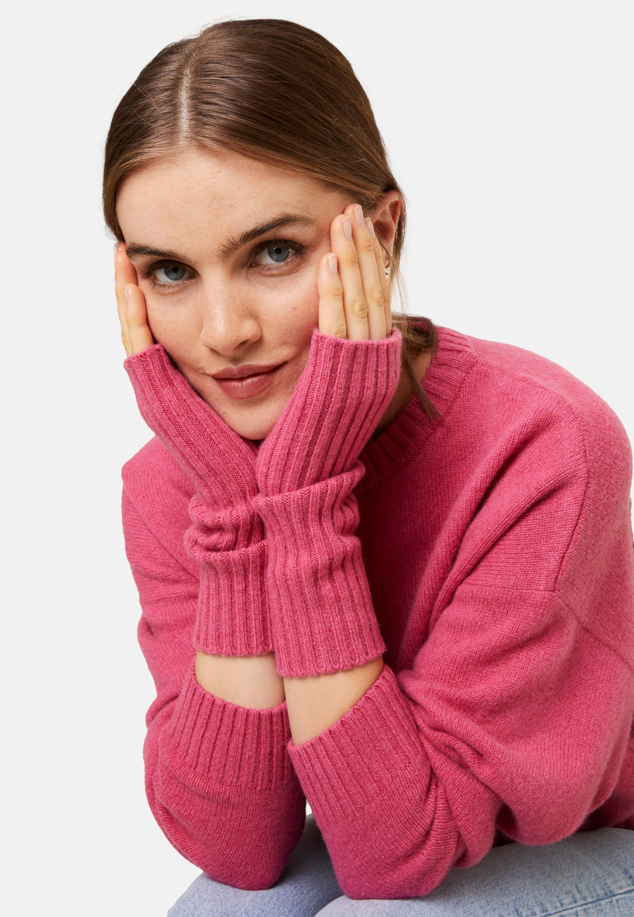 Unisex mittens in recycled cashmere and wool - Glenn