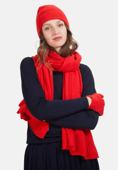 Gants en cachemire - Galene 7080 dahlia - 52 Rouge
