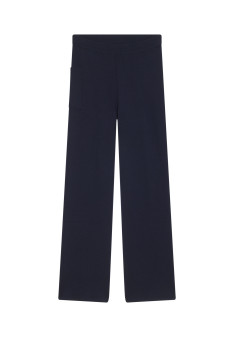 Pantalon à poches en laine mérinos - Gaetane 7841 saphir - 03 Bleu foncé