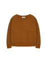 Loose-fit sweater with dots in cocoon wool - Gassia