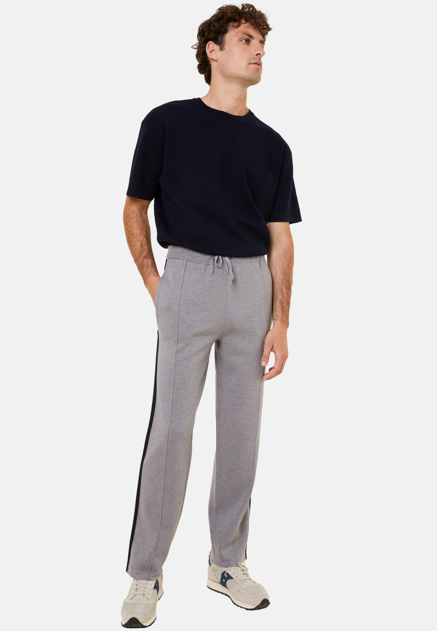 Pants with pockets in wool and Fil lumière - Franck