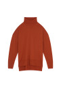 Merino wool turtleneck sweater with slits - Amy