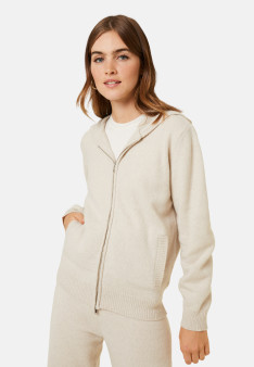 Zipped hoodie in recycled cashmere and wool - Alfred