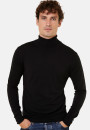 Pull col roulé avec logo en laine mérinos - Enzo