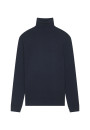 Pull col roulé avec logo en laine mérinos - Enzo