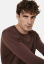 Round-neck merino wool sweater with rolled finishes - Rythme