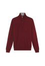 Pull col camionneur en cachemire - Emile 7914 cerise/volute - 51 Bordeaux