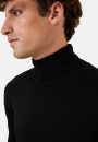 Pull col roulé avec logo en laine mérinos - Enzo