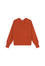 Pull court en cachemire avec poche - Balba 7870 ecureuil - 92 Rouille