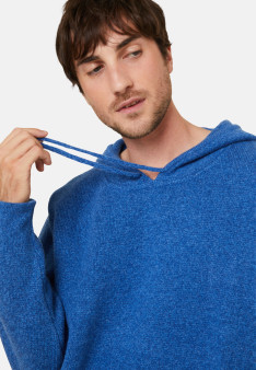 Hoodie à capuche avec poches en laine et cachemire - Fabio