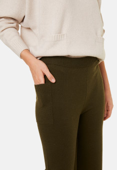 Pantalon à poches en laine mérinos - Gaetane