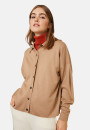 Veste boutonnée col polo en laine mérinos - Gabriella