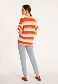 Organic cotton openwork blouse - Merlin