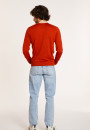 V-neck sweater with logo in merino wool - Elmo
