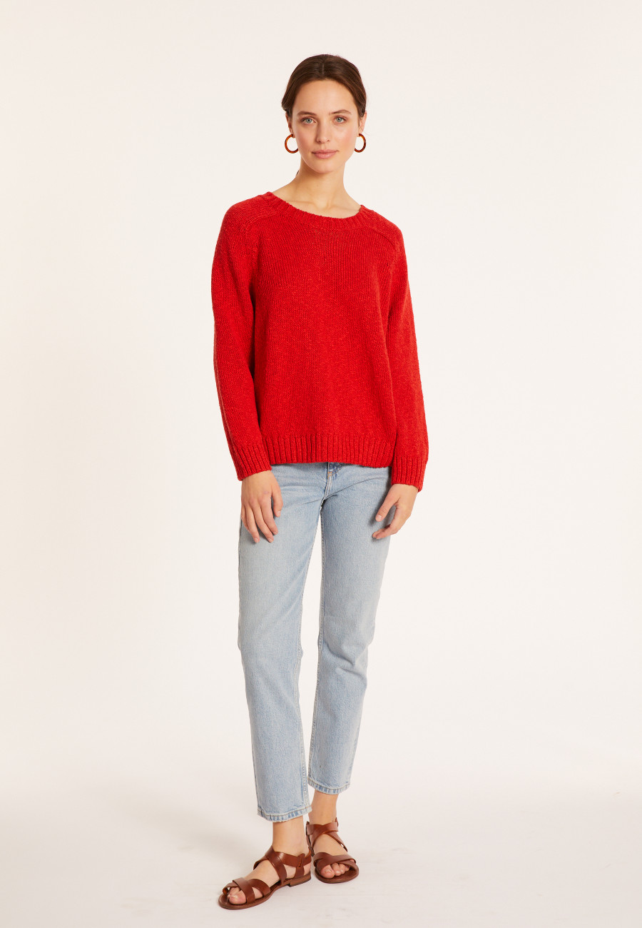 Cotton and linen hammer armhole sweater - Mick