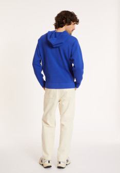 Hoodie en coton à capuche avec poches - Damien 8041 majorelle - 03 Bleu foncé