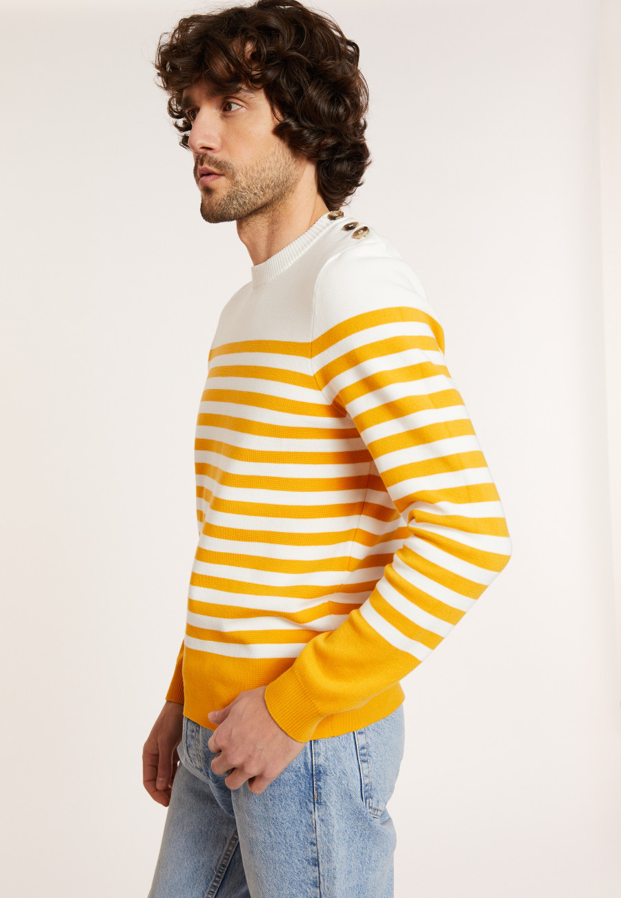 Marinière boutonnée en coton - Dori