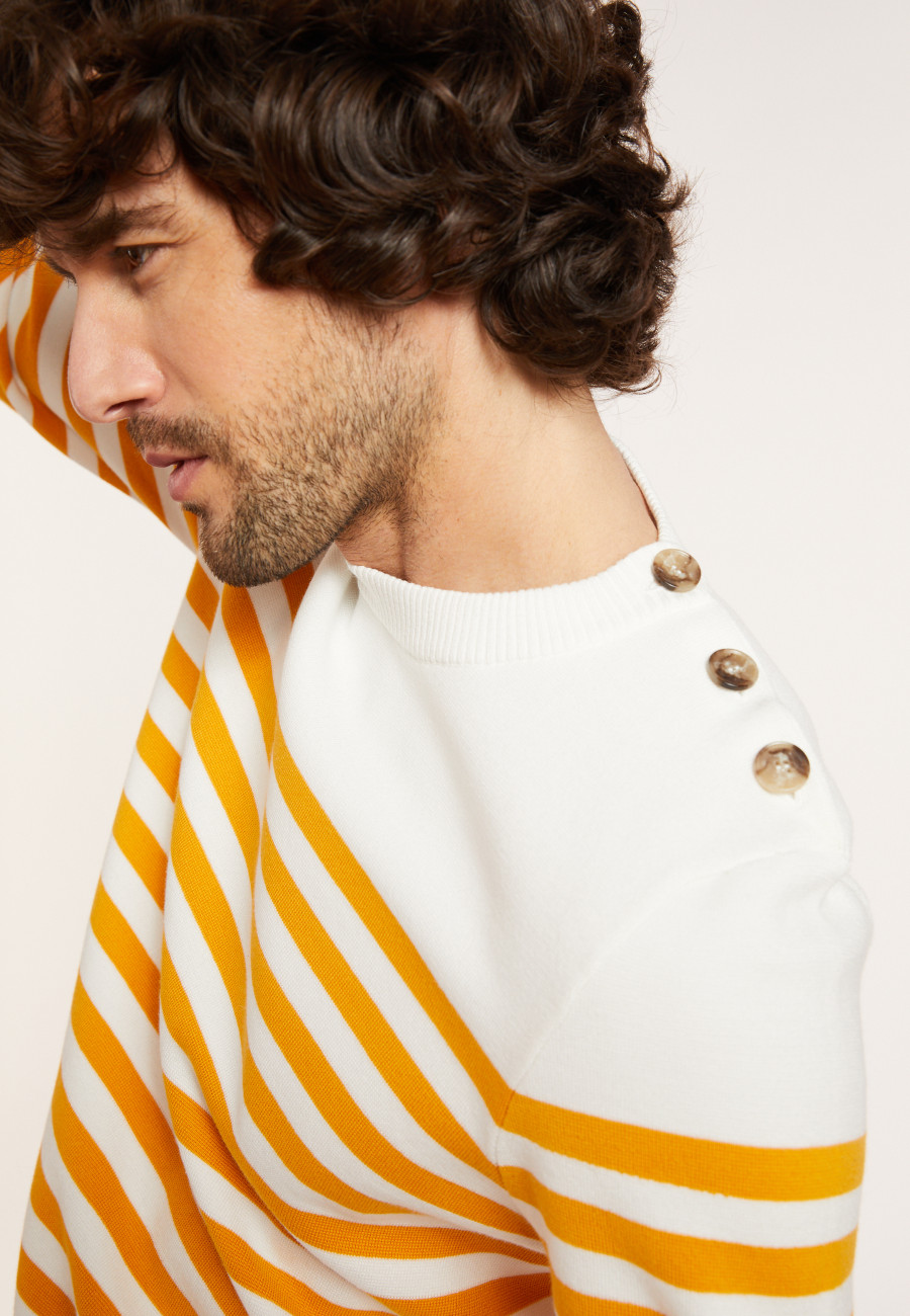 Marinière boutonnée en coton - Dori