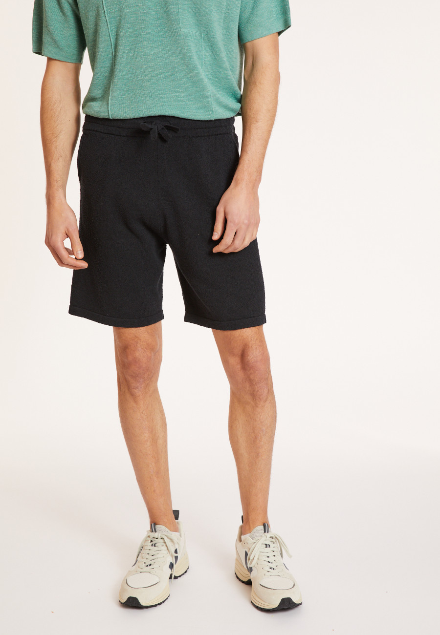 Short en coton brossé - Drey 8010 noir - 01 Noir