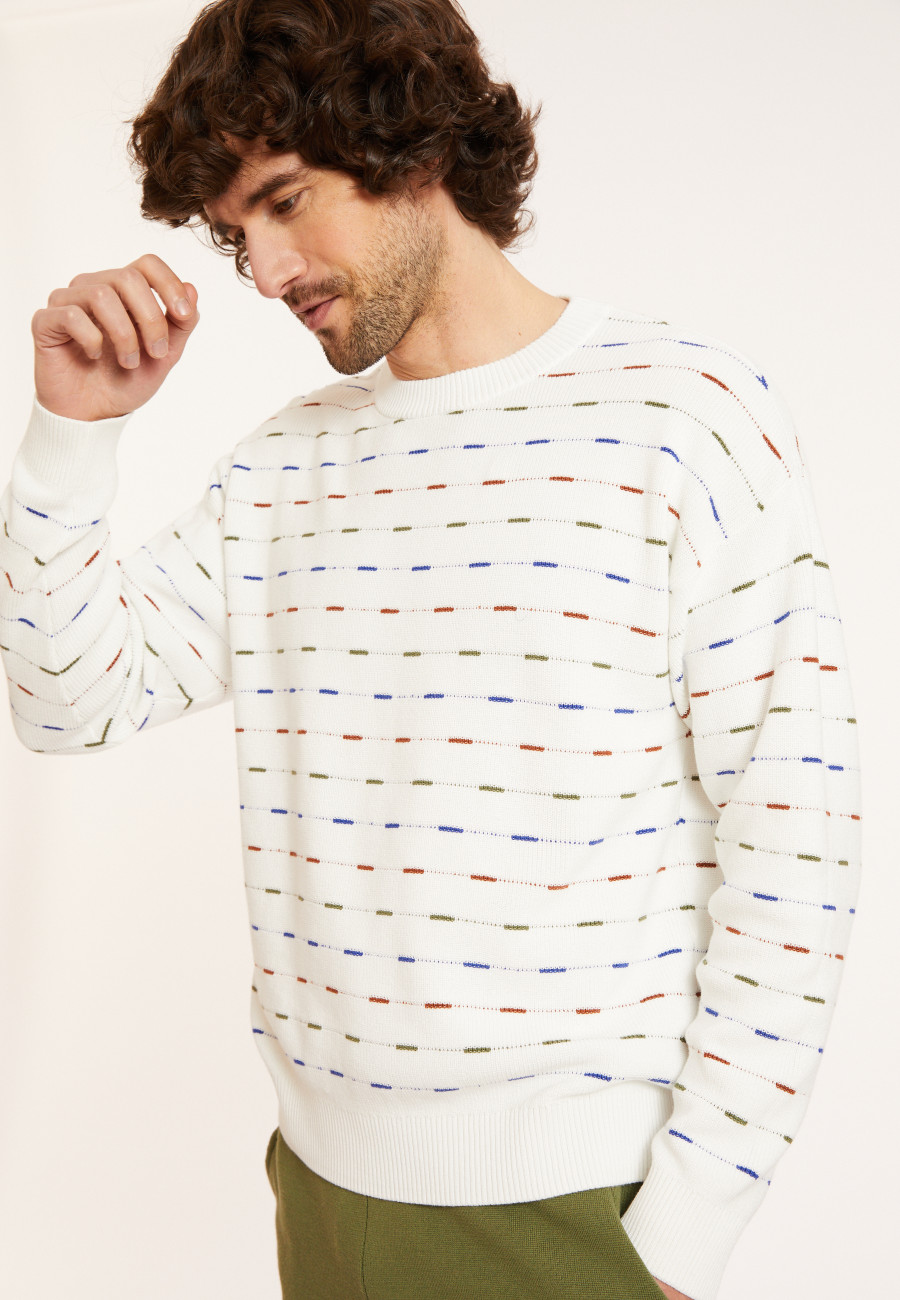Organic cotton striped sweater - Danillo