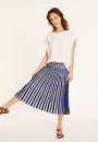 Three-colored pleated skirt in organic cotton - Merveille