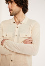Flamed linen button-down shirt - Randy