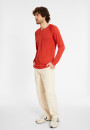 T-shirt en lin flammé manches raglan - Damon 8081 epice - 20 Rouge foncé