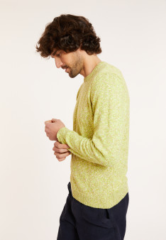 Mottled cotton round neck sweater - Doume