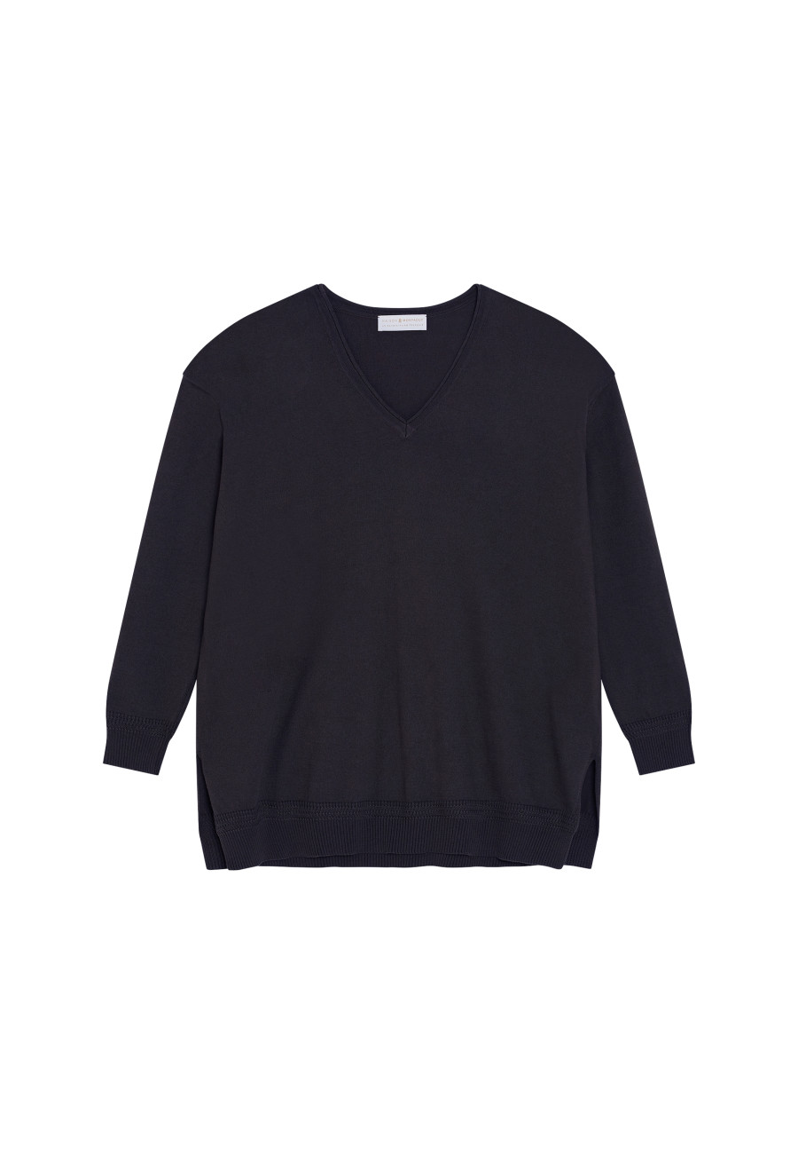 Pull ample col V en coton - Meve