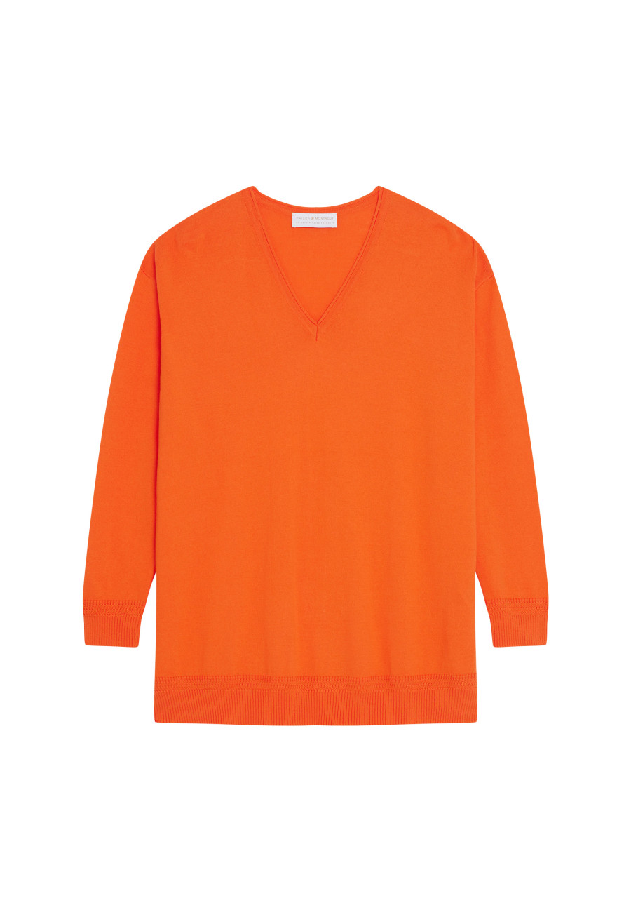 Organic cotton V-neck sweater - Meve