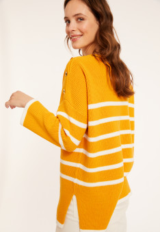 Striped organic cotton sweater - Mevo