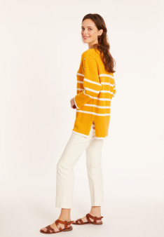 Striped organic cotton sweater - Mevo