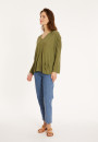 T-shirt ample en lin flammé - Balou 8051 cactus - 83 Kaki