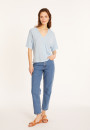 Flamed linen button-down t-shirt - Maddie
