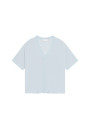 Flamed linen button-down t-shirt - Maddie